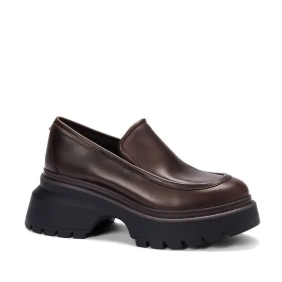 MICHAEL KORS Shiloh Loafers Platform Heels in Chocolate size 7 - Picture 1 of 16